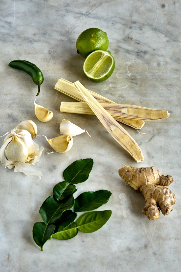 Lime Leaf Miso Soup