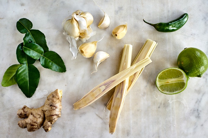 Lime Leaf Miso Soup