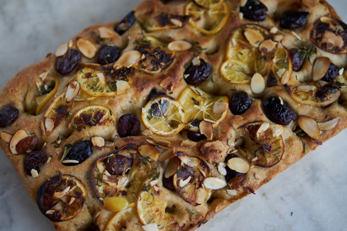 Meyer Lemon Focaccia with Hemp Seeds and Herbs - 101 Cookbooks