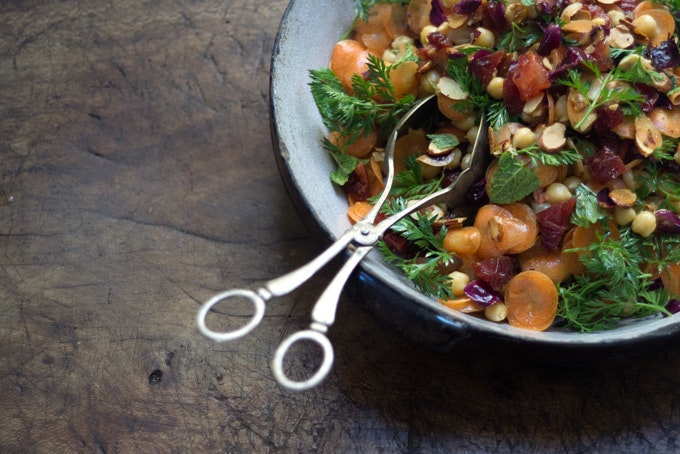 Moroccan Carrot and Chickpea Salad