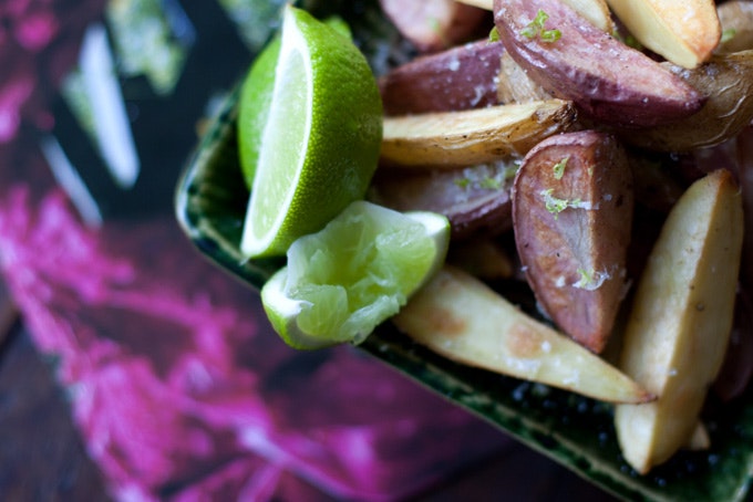 Black Pepper and Lime Oven Fries