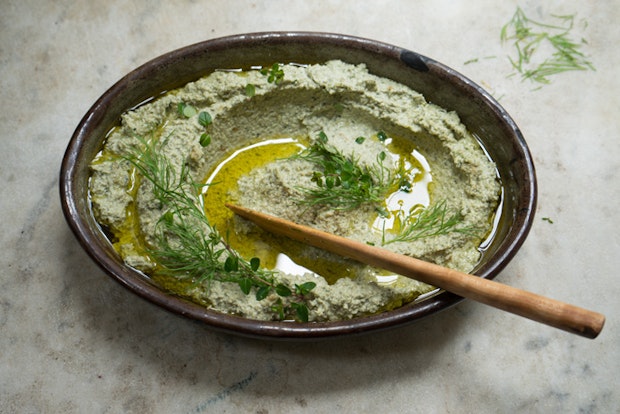 seed pate party dip in a bowl