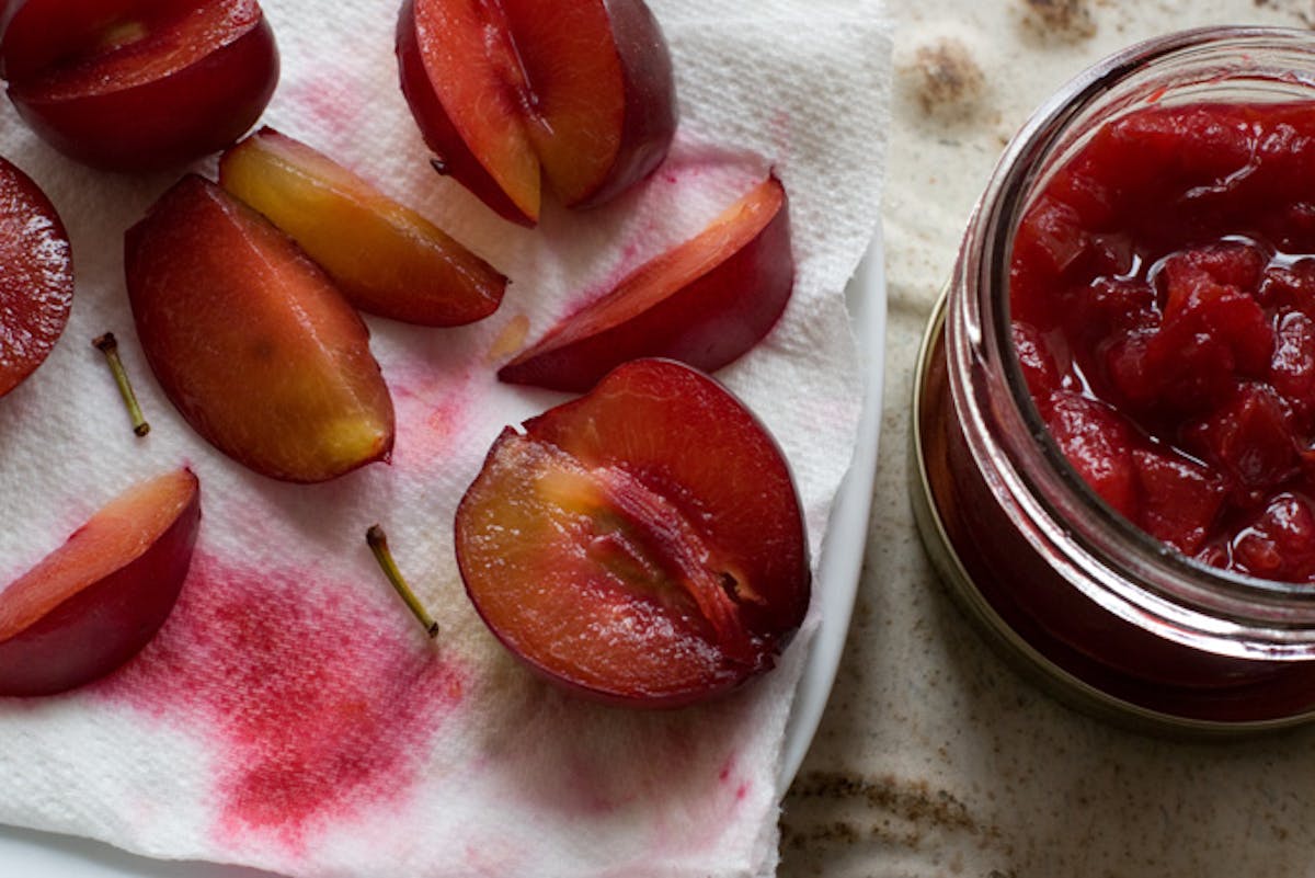 Rosewater Plum Compote