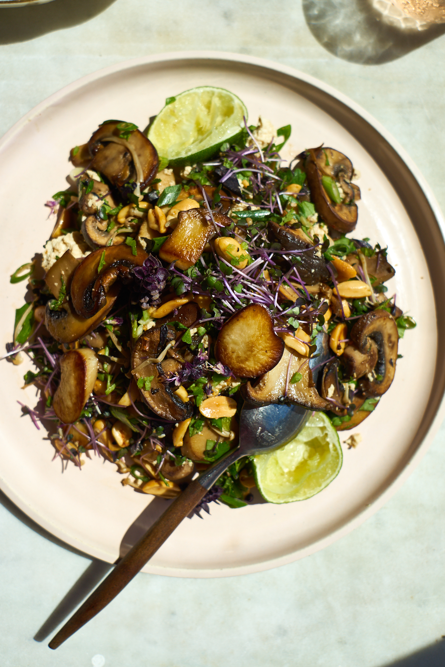 Quick Lime and Mushroom Salad