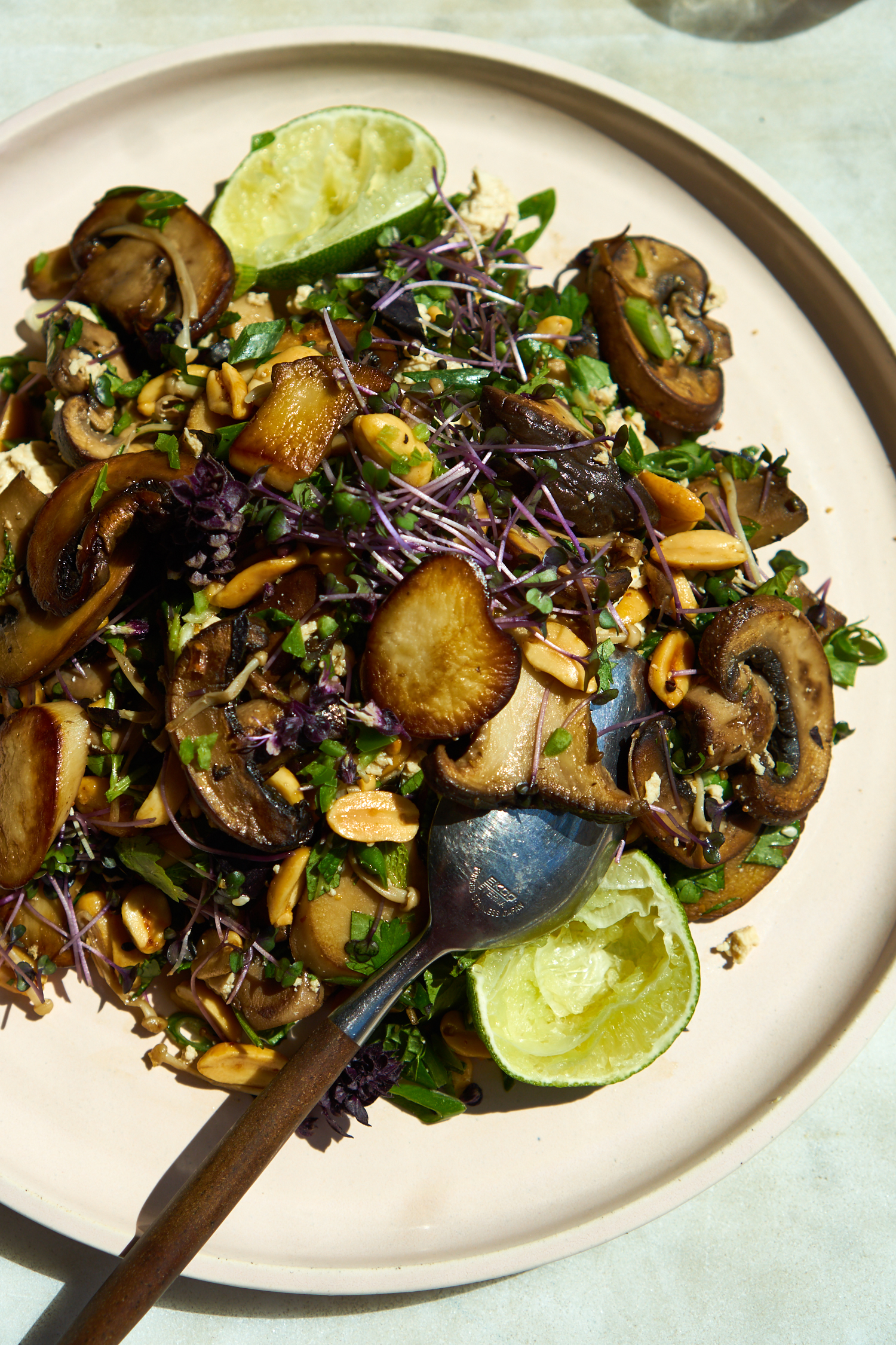 Quick Lime and Mushroom Salad