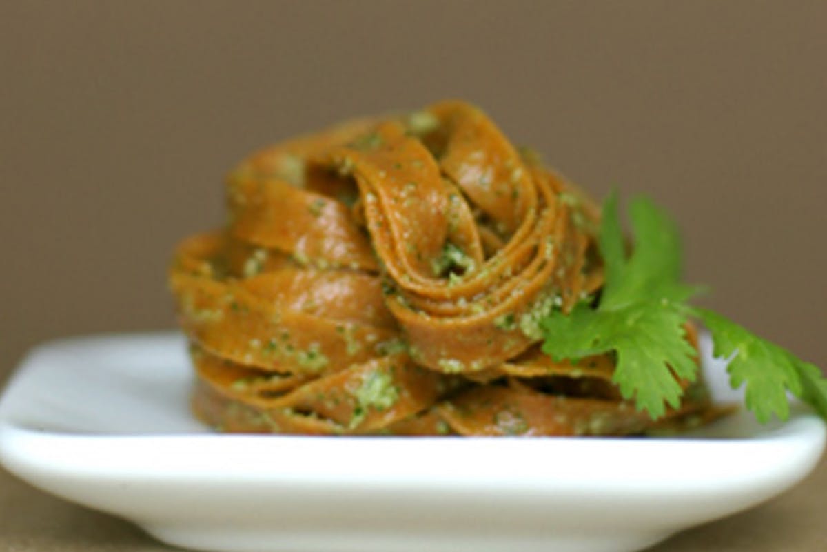 Red Chile Linguine with Pumpkin Seed Pesto