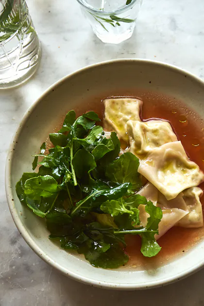 Quick Ricotta Dumplings in Tomato Broth