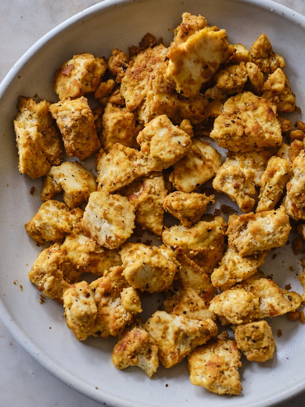 salt and pepper tofu in a bowl