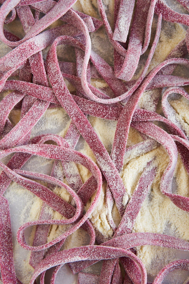 Simple Beet Fettuccine