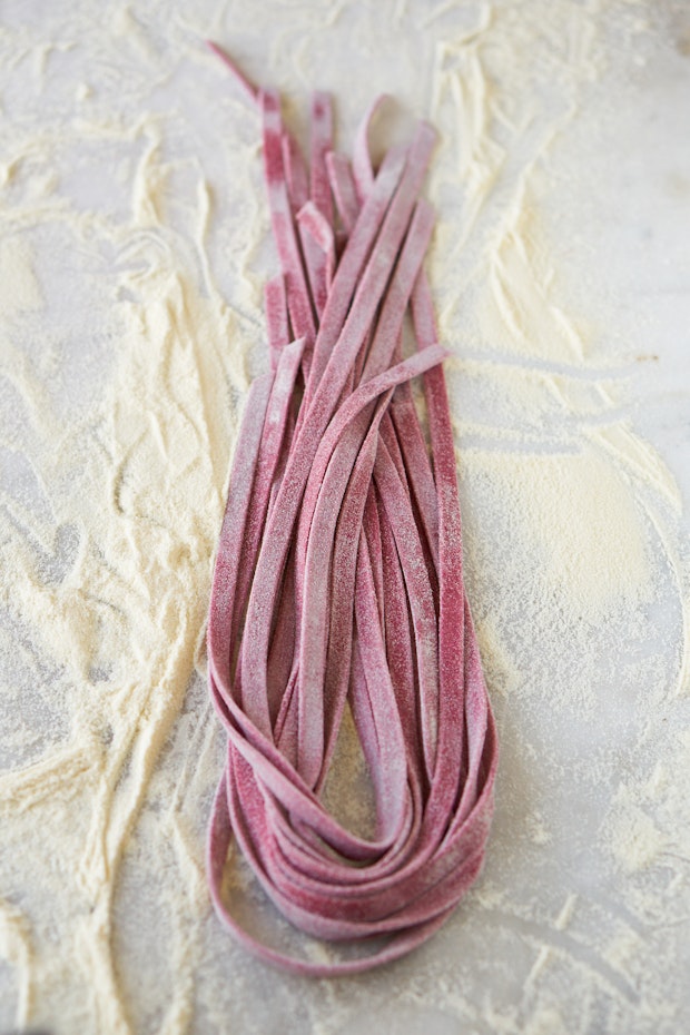 Simple Beet Fettuccine