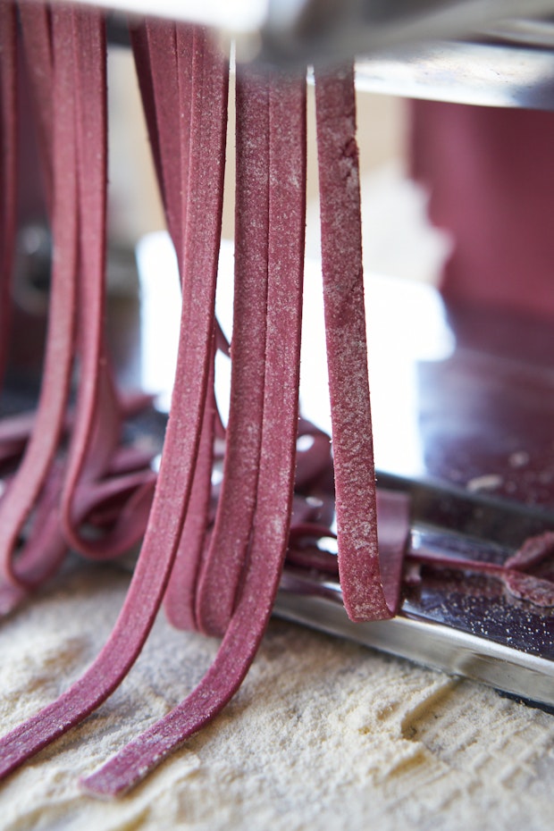 Simple Beet Fettuccine