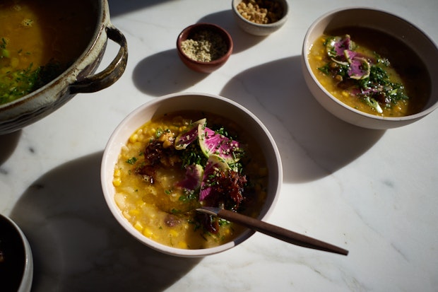 Slow Cooker Miso Corn Chowder