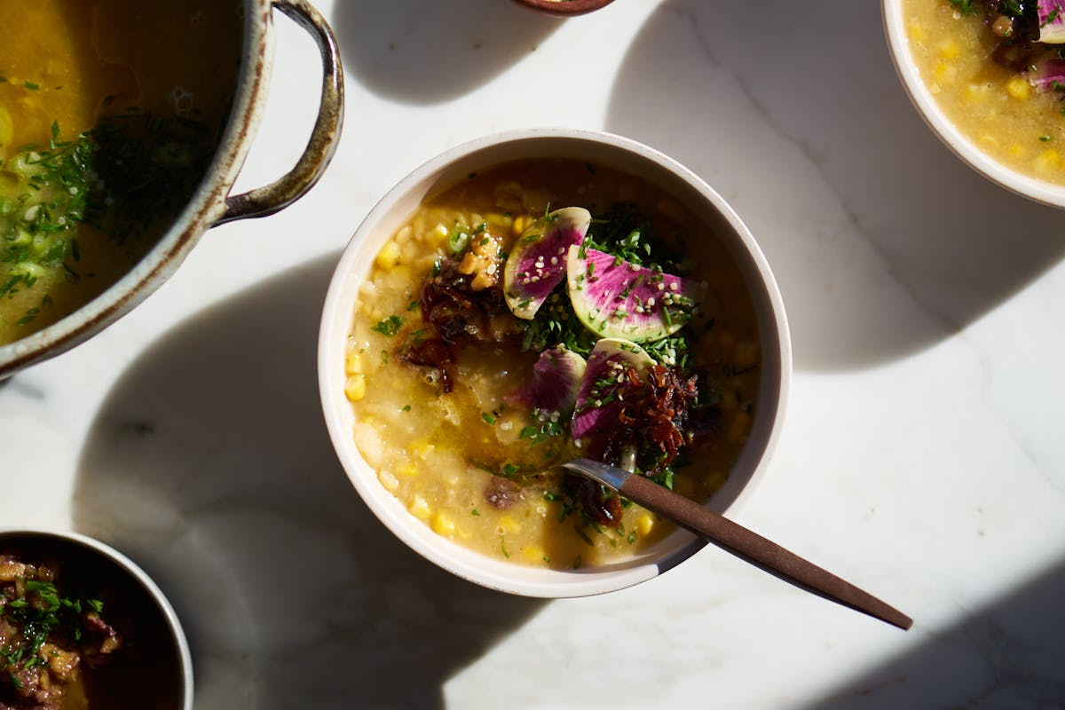 Slow Cooker Miso Corn Chowder