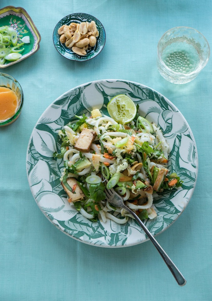 Sriracha Rainbow Noodle Salad