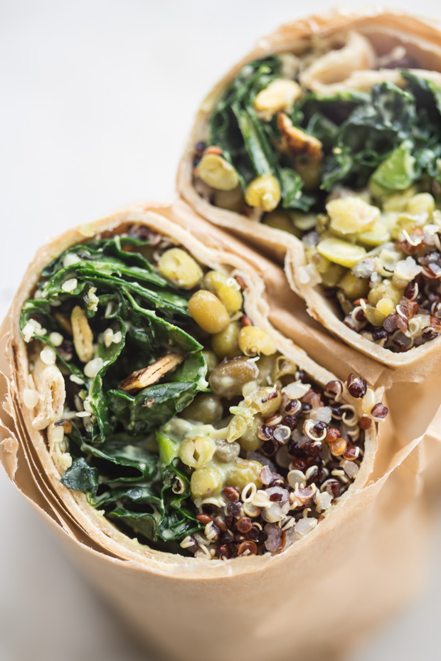 Super Green Vegan Quinoa Burrito