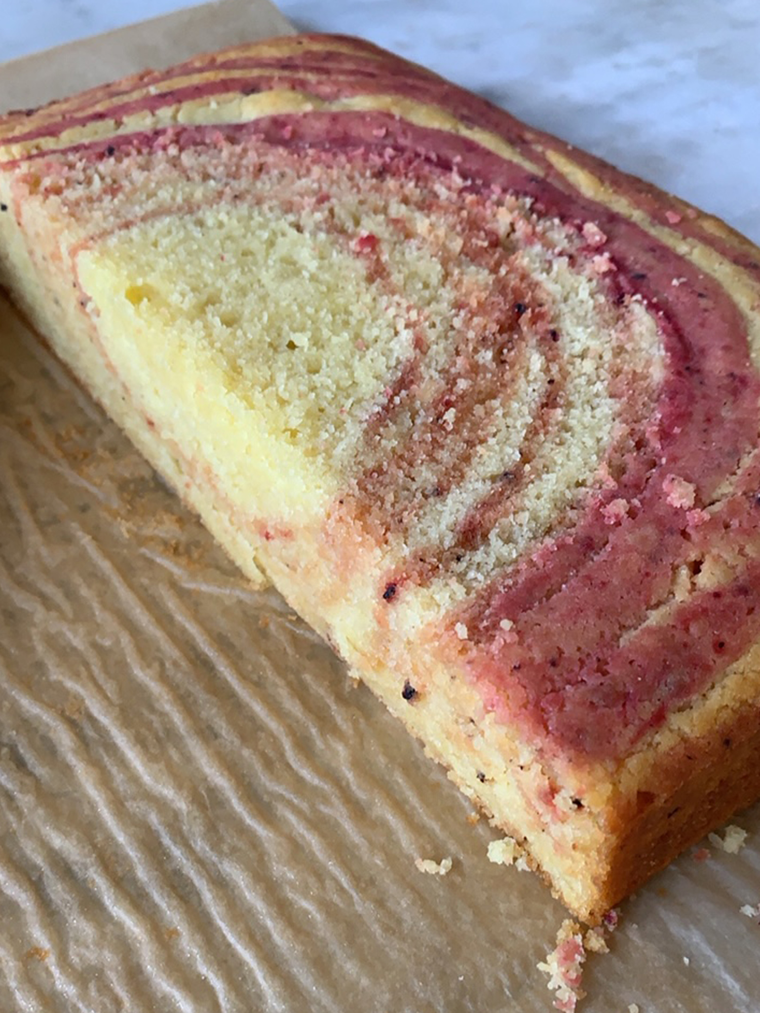 Strawberry Swirl Cream Cheese Pound Cake Recipe