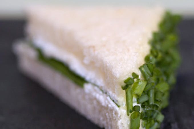 Goat Cheese and Chive Tea Sandwiches