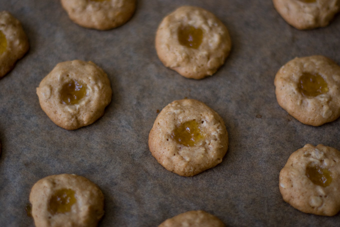 Honey sweetened Thumbprint Cookies Recipe 101 Cookbooks