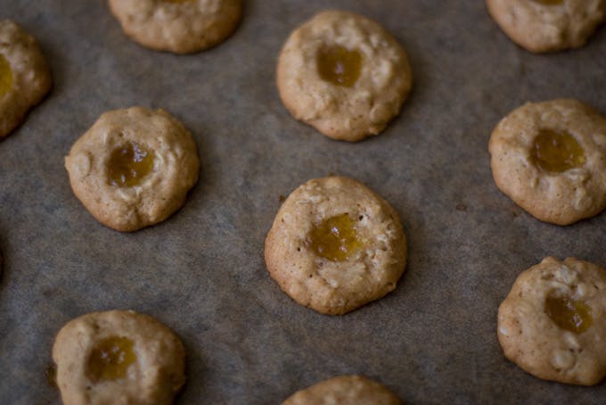 Honey-sweetened Thumbprint Cookies