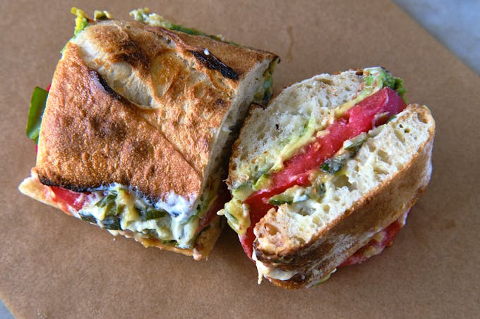 Tomato Sandwich with Zucchini Butter