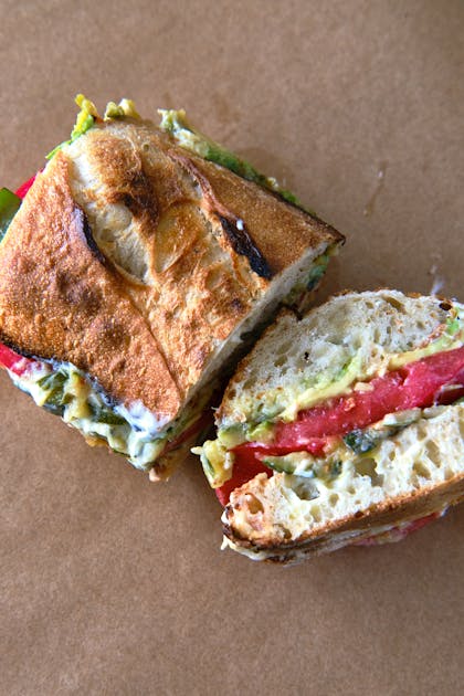 Tomato Sandwich with Zucchini Butter