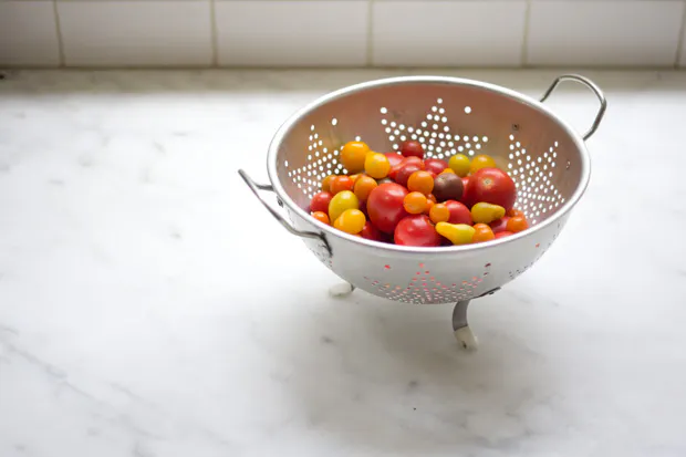 Tomato Tarte Tatin in a skillet