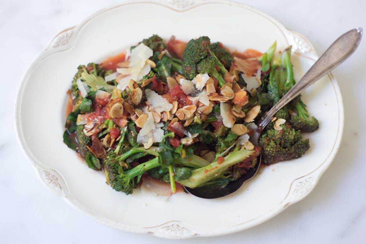Braised Broccoli with Orange and Parmesan