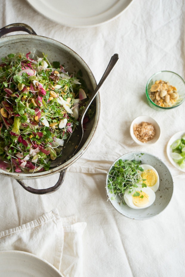 Vegetarian version of the Chinese chicken salad recipe