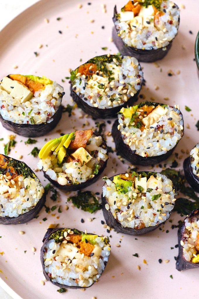 Super natürliches veganes Sushi